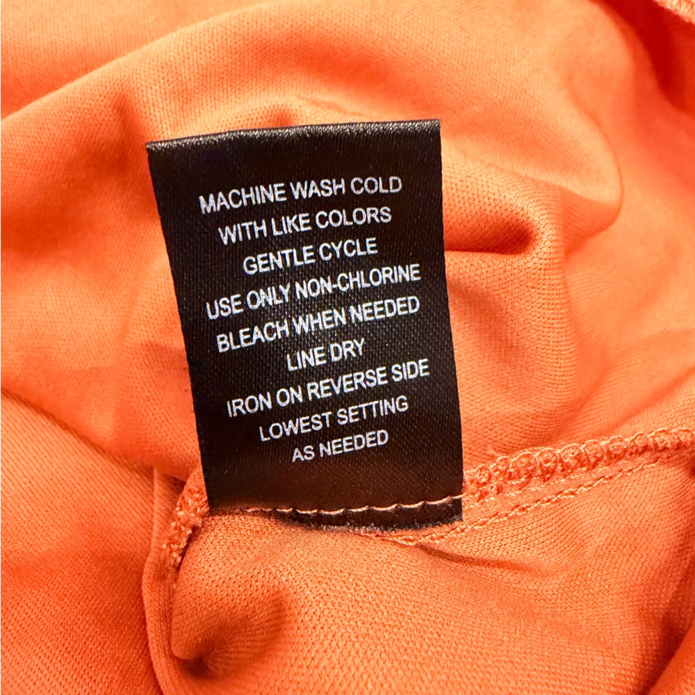 Trixxi Rust Orange Tiered Puff Sleeve Mini Dress Size M - Picture 7 of 10